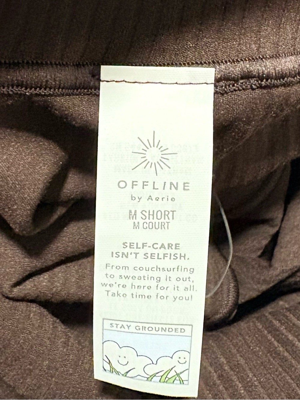 New OFFLINE By Aerie Real Me XTRA High Waisted Ribbed Legging Deep Earth Brown M - Picture 11 of 12